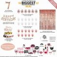 thumbnail image 2 of 7th Birthday Decoration Rose Gold, 7 Party Supplies Decoration, 7th Sash, 7 Cake Topper, 7th Photo Props, confetti Balloons, Curtain, 2 of 4