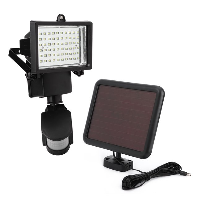 60 LED colector Solar reflector de luz al aire libre impermeable lámpara con sensor de movimiento infrarrojo para exterior jardín pared garaje Patio