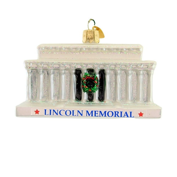 Old World Christmas Lincoln Memorial Glass Blown Ornament for Christmas Tree