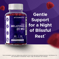 thumbnail image 6 of Vitamatic Melatonin 20mg Gummies for Adults, 30 Servings - 60 Vegetarian Gummies - Non-Habit Forming Sleep Aid Supplement, 6 of 11