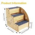 thumbnail image 7 of Dog Stairs for Small Dogs 13.78x10.24x13.78 Inches 3 Tiers Pet Steps Non Slip Puppy Stairs Covered with Carpeted Fabric Sleek Pet Stairs for Sofa Low Bed Couch Small to Large Pets, 7 of 7