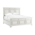 thumbnail image 2 of Bowery Hill Solid Wood Bevel Edge 5 Piece King Panel Bedroom Set in White, 2 of 19