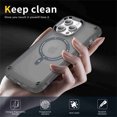 thumbnail image 4 of Jiahe Cover for iPhone 14 Pro Max, Compatible with MagSafe Case,Slim Shockproof Lightweight Soft TPU Bumper Metal Button Matte Clear Hard PC Back Cover, gray, 4 of 7