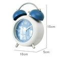thumbnail image 5 of Twin Bell Vintage Metal Alarm Clock with Night Light for Dormitory Home Office, 5 of 5
