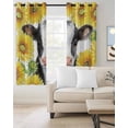 thumbnail image 2 of Cow Sunflowers Blackout Curtains for Bedroom Living Room Darkening Curtains 96 Inches Long Farmhouse Country Watercolor Animals Floral Window Curtain 2 Panels Set Window Treatment Drapes 52"x96", 2 of 9