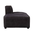 thumbnail image 3 of Modular Chaise with Top Grain Leather Fabric, Gray, 3 of 5
