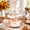 Orange-Pumpkin, variant on Orange Pumpkin 3 Tier Ceramic Dessert Stand Fall Harvest Serving Tray