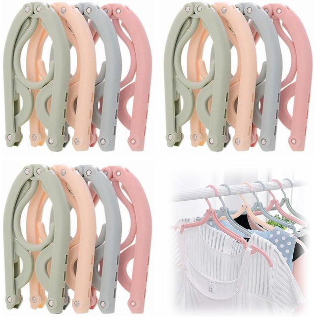 Perchas plegables PENGJTMXG para ropa 4 colores