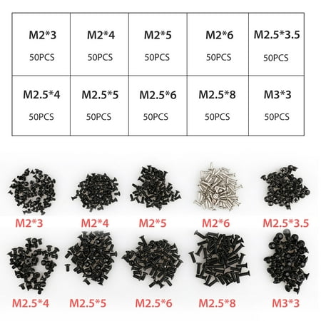 500Pcs Laptop Notebook Computer Screws Replacement Kit for HP IBM Dell Sony Acer Asus Lenovo Toshiba Gateway