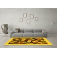 thumbnail image 3 of Ahgly Company Indoor Round Abstract Yellow Contemporary Area Rugs, 4' Round, 3 of 4
