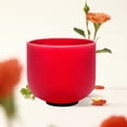 thumbnail image 6 of TOPFUND Red C# Note Crystal Singing Bowl Adrenals Chakra 10 inch with Singing Bowl Suede Striker, 6 of 9