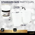 thumbnail image 2 of Disposable Plastic Cups, White Colored Plastic Cups, 12-Ounce Plastic Party Cups, Strong and Sturdy Disposable Cups for Party, Wedding, Christmas, Halloween Party Cup, 50 Pack - By Amcrate, 2 of 6