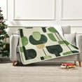 thumbnail image 7 of Yayeee Throw Blanket for Couch Soft Warm 50" x 60" Sofa Chair Bed Decoration, Green Circle, 7 of 7