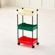 thumbnail image 2 of Organizador de almacenamiento móvil de tres niveles con ruedas bloqueables para cocina, baño, almacenamiento de refrigerios y frutas, carrito rodante multifuncional, organización y decoración del hog, 2 of 6