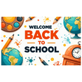 thumbnail image 3 of Welcome Back to School Banner Colorful Decorations Backdrop Background for Classroom Party Supplies Photography Props School Event Decor, 3 of 4