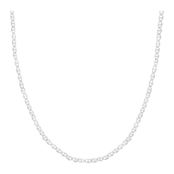 Ritastephens 925 Italian Sterling Silver Shiny 4mm 18" Mariner Link Chain Anklet, Bracelet or Necklace