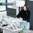 thumbnail image 5 of VIVO White Height Adjustable 28" Standing Desk Monitor Riser, Sit Stand Tabletop, 5 of 6
