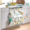 thumbnail image 2 of Yayeee Magnetic Dishwasher Cover for The Front Decoration Home Kitchen Machine Sticker Protector, Retro Colorful Flowers, 2 of 6