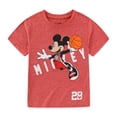 thumbnail image 2 of Disney Mickey Mouse Short Sleeve T-Shirt and Mesh Short Set (Boys), 2 Piece Set, Sizes 3T-7, 2 of 6