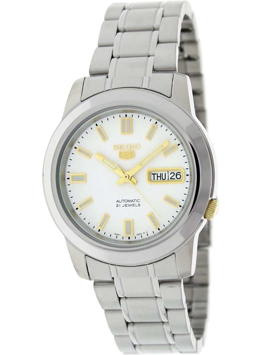 Buy Seiko Mens 5 Automatic Stainless Steel White Dial Watch SNKK07 Online  in Pakistan. 130935752