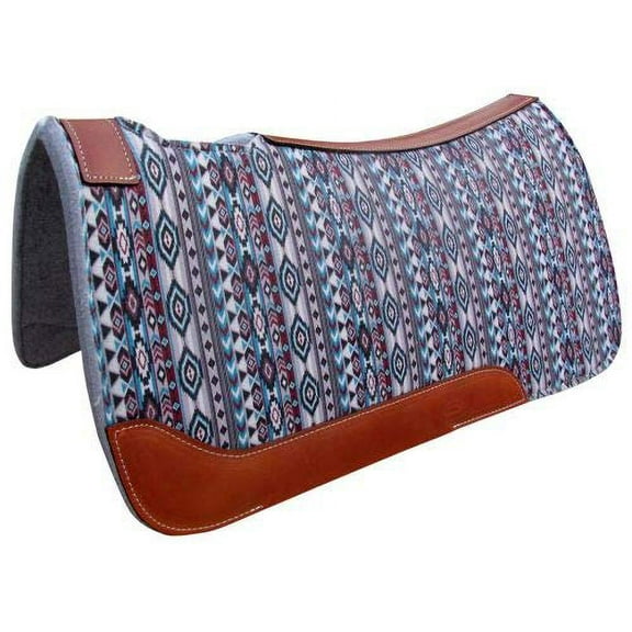 Showman 31" x 32" Southwest Print Solid Felt Saddle Pad