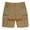 Khaki, variant on Men's Casual Cargo Shorts Cotton 7" Golf Work Summer Beach Hiking Shorts with Pockets Gray S