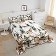 thumbnail image 3 of Wolf Comforter Set Queen Size,Woodland Animals Bedding Set Bedroom,Wolves Wildlife Duvet Insert,Rustic Farmhouse Bed Set,Jungle Hunting Theme Down Comforter 3 Pcs, 3 of 6