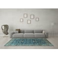 thumbnail image 3 of Ahgly Company Indoor Square Oriental Light Blue Industrial Area Rugs, 6' Square, 3 of 4