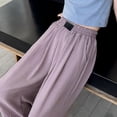 thumbnail image 5 of Otqutp Girls Casual Linen Pants High Waist Wide Leg Flowy Trousers Cute Pull On Jogger Sweatpants Trendy Beach Trousers Y2k Outfit, 5 of 8