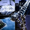 thumbnail image 4 of 2/1 Pack 100 LED Solar Rope Lights, IP65 Solar Rope Lights Outdoor Waterproof LED, 33ft 8 Modes PVC Tube Rope Light for Trampoline Xmas Fence Yard Walkway Path Garden, 4 of 13