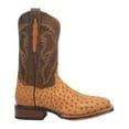 thumbnail image 2 of Dan Post Men's Kershaw Exotic Ostrich Skin Western Boot Broad Square Toe Tan 8.5 D(M) US, 2 of 6