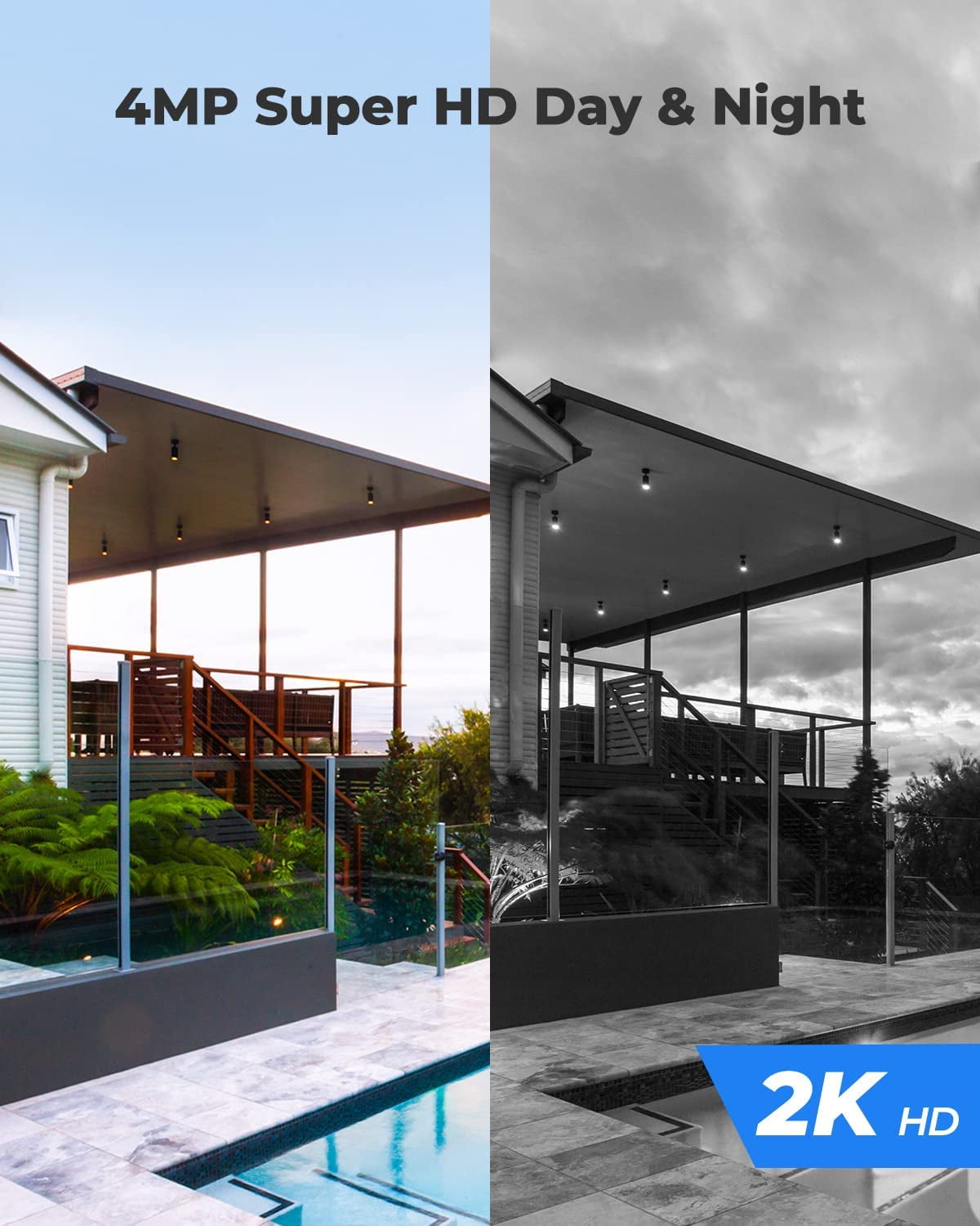 Reolink Argus PT Black Solar Panel, 2K Wifi Security Camera Wireless Outdoor, Pan Tilt Night Vision, Support Google Assistant/Alexa