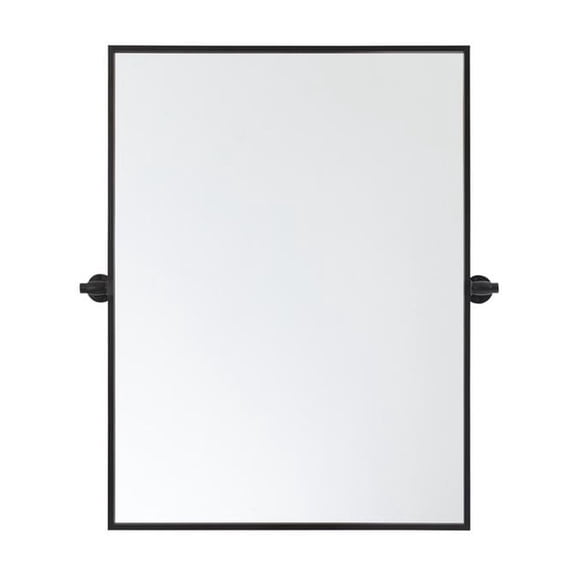 Elegant Decor Rectangle Pivot Mirror 24X32 Inch In Black