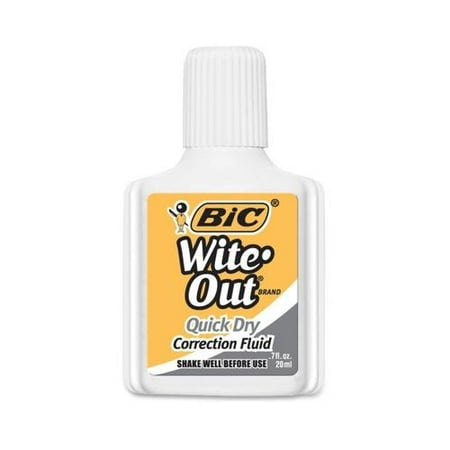 BIC Wite-Out Quick Dry Correction Fluid BICWOFQD12WE