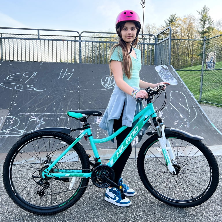 womens bicycle mountain Ecarpat Womens' 24 Inch Bike, 21 Speed Gifts Bicycles for Womens, Female Bicycles V-Brake Outdoor Cycling Snow Commuting City Bike to School Work : Sports & Outdoors and forest trails Hiland Women 26" 21-Speed Green