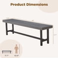 thumbnail image 7 of AVAWING 2PCS Patio Dining Benches, Outdoor Wood Benches, Wooden Picnic Furniture, Gray, 7 of 7