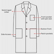 Panda Uniform by Heedfit Women's Workwear Professional Lab Coat With Pockets for Doctors & Nurses,White M