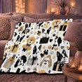 thumbnail image 6 of Whimsical Dog Breed Pattern Boxes Paw Prints Illustrative, Playful Pet Portrait Pattern, Warm Flannel Blanket for Living Room and Reading Nook, Dog Lovers Christmas Gift, Pet Lover Home Decor, 6 of 9