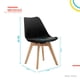 thumbnail image 2 of Set 4 Sillas acojinadas negro L Elly Decor E-SACWH, 2 of 8