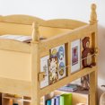 thumbnail image 4 of Leumius Twin Size Loft Bed with Full-Length Guardrails, Solid Wood Low Loft Bed with Ladders and Beside Book Shelf, Chic Shape and Low Profile Design for Boys Girls Natural, 4 of 9