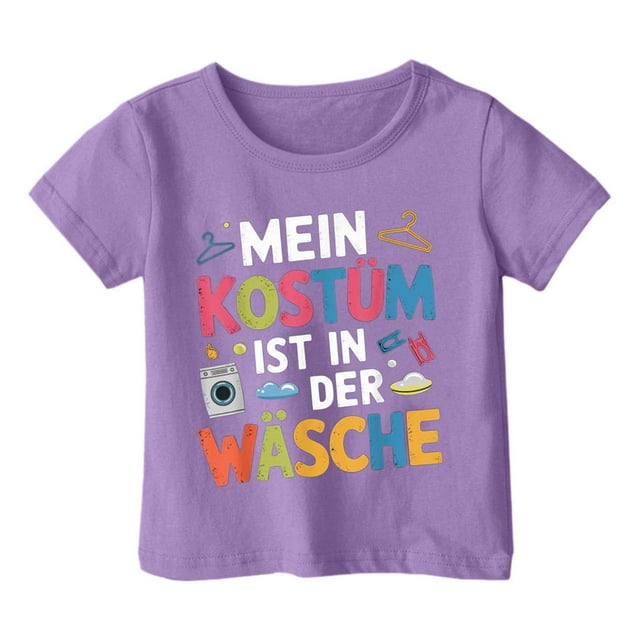 T-shirts Filles Ample Doux Imprimé Fille Tout-Petit Manches Courtes Tenue d'Été pour Filles Tout-Petits Tenues pour Filles 12-13 Ans Mode Filles