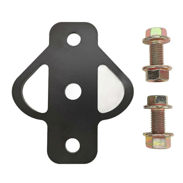 TKSE 3 Way Trailer Hitch Adapter Black High Strength Steel for ATV Cart Tractor Flat Towing Ball Installation