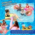 thumbnail image 4 of 2 Uds. Pelotas de Playa Inflables de 16 Pulgadas, Bolas de Piscina de Confeti Dorado para Piscina para Adultos, Fiesta de Cumpleaños de Verano, Rosa, 4 of 5