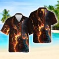 thumbnail image 3 of Camisa de hombre Harajuku con estampado de guitarra en 3D, ropa de calle de hip hop para hombre, camisa holgada de gran tamaño, blusas casuales de moda de manga corta, 3 of 5