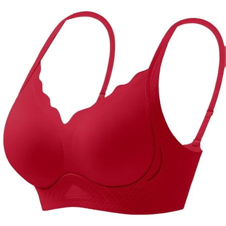 IFNND Wirefree Bras for Women  Women Solid Color Invisible Backless Sexy Seamless Beautiful Back Underwear Everyday Bras Comfortable Convenient No Wire Buckle Bra