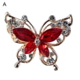 thumbnail image 2 of AYYUFE Lady Pin Rhinestone Butterfly Shape Multi Colors Stainless Dress Brooch for Prom, 2 of 8