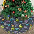 thumbnail image 3 of Christmas Tree Skirt, funny dinosaur Soft Plush Christmas Tree Decorations Indoor, Tree Skirts Mat for New Year Halloween Holiday Christmas Party Decor 36", 3 of 6