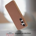 thumbnail image 4 of For Samsung Galaxy S24 Plus /S24+ Slim Vintage PU Leather [Magnetic Circle] Compatible with MagSafe TPU Bumper Hard PC Hybird Cover ,Xpm Phone Case [ Brown ], 4 of 10