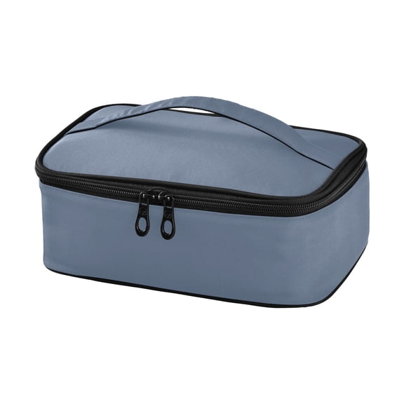 Haosy Insulated Lunch Box Reusable Small Cooler Lunch Bag Tote for Work School, Steel Blue