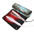 thumbnail image 3 of Hair Tool Organizer Bag with Heat Resistant Mat Removable Travel Storage Case for Hot Air Brushes Curling Irons Palm Trees and Ocean, 3 of 8